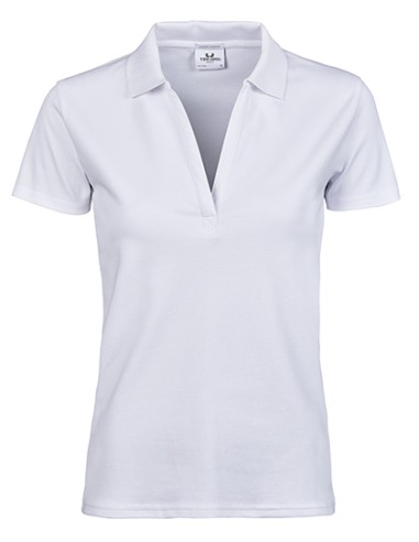 T-1409-Womens Luxury Stretch V-Neck Polo